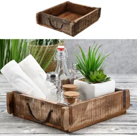 Cepewa Holzkiste Ziegelform 30 x 25 cm 1-tlg. braun