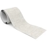 Muralo Tapetenbordüre Abstraktes Boho-Muster 10 cm 300 g Beige/Weiß 10x300