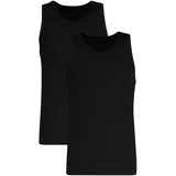 GANT Herren Unterhemd 2er Pack - TANK TOP, Rundhals-Shirt, ärmellos, Stretch Cotton schwarz, L