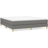 vidaXL Boxspringbett mit Matratze Dunkelgrau 180x200 cm Stoff1378165