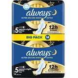 Always Binden Ultra Secure Night Extra mit Flügeln, 14 St.