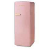 DOMO DO91708R Retro-Kühlschrank (218 l, 1445 mm hoch, Pink)
