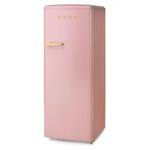 DOMO DO91708R Retro-Kühlschrank (218 l, 1445 mm hoch, Pink)