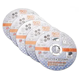 BGS Trennscheibe Ø 115 x 1,0 x 22,2 mm 5-tlg