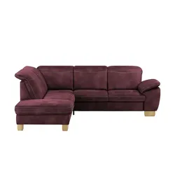 meinSofa Ecksofa  Raica , rot , Maße (cm): B: 266 H: 91 T: 243.0