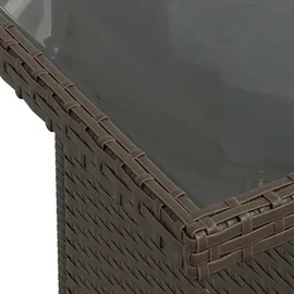 vidaXL 8-teiliges Gartensofa-Set mit Kissen, braun, Polyrattan