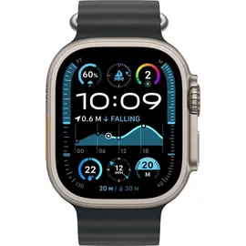 Apple Watch Ultra Ocean Armband 49 mm Verlängerung Schwarz Titan Natur