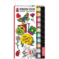 Marabu Window Color Garden 10 St. 250 ml Mehrfarbig