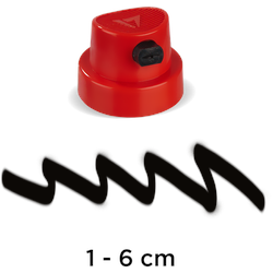Flachstrahl Artist 2 CAP | rot/schwarz