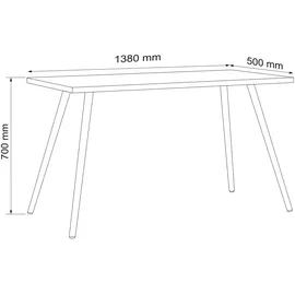 VCM Schreibtisch Salia Weiß / Schwarz