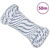 vidaXL Bootsseil weiß 5mm 50m Polypropylen