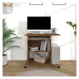 vidaXL Schreibtisch Räuchereiche 80x50x75 cm Holzwerkstoff