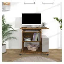 vidaXL Schreibtisch Räuchereiche 80x50x75 cm Holzwerkstoff