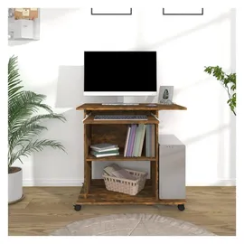 vidaXL Schreibtisch Räuchereiche 80x50x75 cm Holzwerkstoff