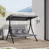 Outsunny Lounge Grau 3-Sitzer