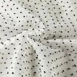 Organza Stoff Meterware mit Punkten 1,5m x 1m Tüll Stoff Polka Dot Netzstoff Tüll Dekostoff Nähstoff für DIY Basteln Blumenstrauß Verpackung Geschenke Dekoration Hochzeit Schleifen,Schwarz Weiß