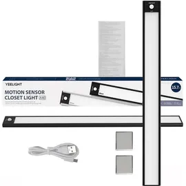 YEELIGHT Closet Light Unterbauleuchte mit Bewegungssensor, 4000K, neutralweiß, 40cm, schwarz - Schwarz
