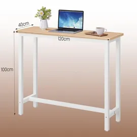 Woltu Bartisch 120 x 40 x 100 cm Beige