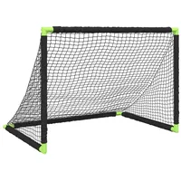 VidaXL Fußballtor für Kinder Klappbar Schwarz 90x64x64 cm