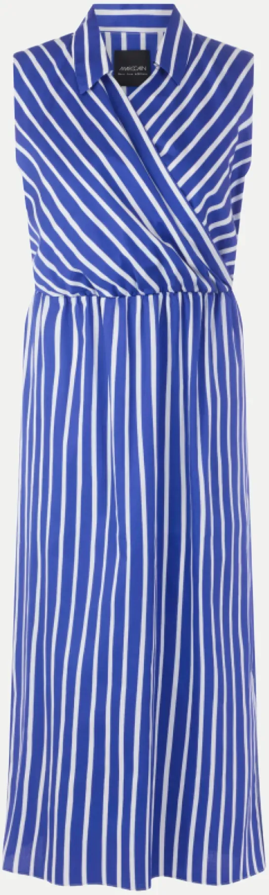 Gestreiftes Baumwoll-Kleid Blau 40