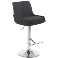 CLP Barhocker Club Stoff schwarz chrom