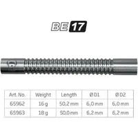 BULL'S BULLS BULL'S Dartpfeil BE-17 Soft Dart Barrel, Größe ONE SIZE in Silber FARBIG SILBER