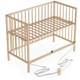 Sämann – make a difference. Beistellbett Natur, Holz, Echtholz,Buche, 120x90x60 cm Babymöbel, Babybetten, Beistellbetten