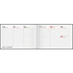 Rido Taschenkalender Septimus 15,2x10,2cm 1 Woche/2 Seiten Kunststoff grau 2026