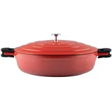 RIESS Keramika Red Schmorpfanne 32 cm mit Deckel