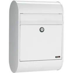 ALLUX 5000 Design Briefkasten - Weiss mit Euro Schloss
