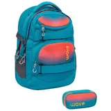 Wave Infinity 2-tlg. ombre neon orange and bluebird