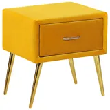 Beliani Nachtschrank Flayat 38 x 46 x 49 cm Gelb/Gold