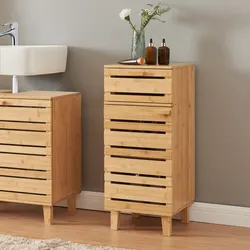 Badezimmerschrank Epind 75x33x30 cm Bambus Natur