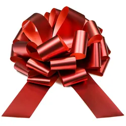Geschenkschleife 40cm Ziehschleife wetterfest groß Dekoschleife Auto Tür Eröffnung Weihnachtsschleife Geschenk Weihnachten Hochzeit Geburtstag Rot