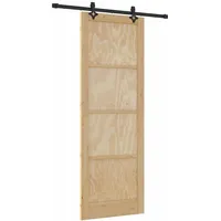 vidaXL Schiebetür-Set Sonstiges ORKDAL Natur und Schwarz 83 x 232 cm