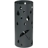 Homcom Schirmständer Ø 17 x 41 cm Dunkelgrau Metall