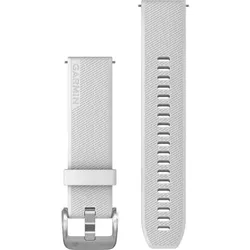  Schnellwechsel-Armbänder (20 mm) Weiß mit silber polierten Teilen 