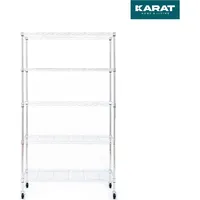 Karat Gitterregal mit Rollen Maya 5 Böden Für Wohnzimmer,