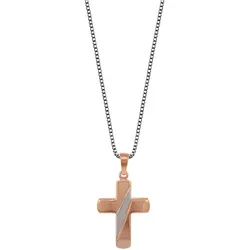 trendor 79572 Kreuz-Anhänger Bicolor mit Silberkette