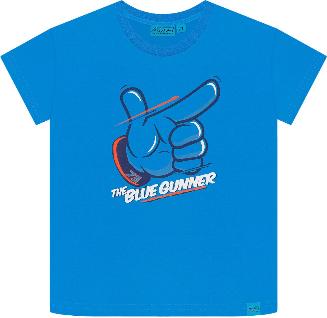 GP-Racing 73 Gun Kinder T-Shirt, blau, Größe 10 - 11