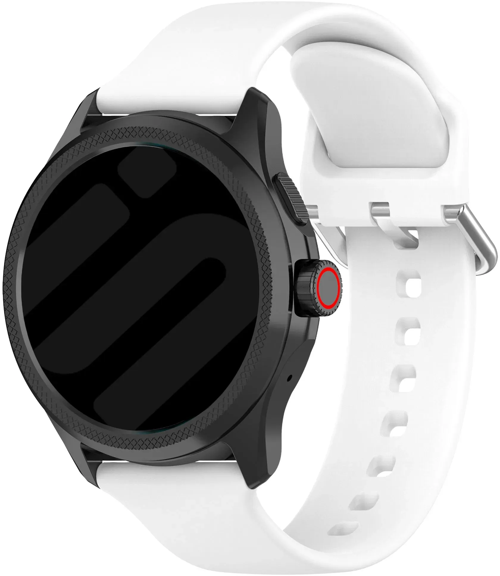 Strap-it Mobvoi TicWatch Pro 5 Enduro Armband Silikon für Mobvoi TicWatch Pro 5 Enduro - Weiß - Schnallenverschluss