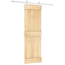 vidaXL Schiebetür rechts 70 x 210 cm Braun/Weiß
