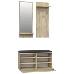 TOPESHOP Garderoben-Set Kompaktgarderobe Praktisches Garderoben-Set für Flur