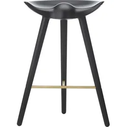 Ml 42 Counter Hocker Schwarzbuche mit Messing-Verbindung