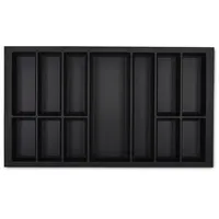 Orga-Box VII Besteckeinsatz schwarz 900 mm mit Softtouch Oberfläche