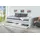 Doge Milano Stauraumbett Lotar 90 x 200 cm Kiefer massiv weiß