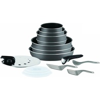 Tefal L20488 Ingenio Topfset Pfannenset Abnehmbarer Griff - 15 TLG, 10 Jahre GARANTIE, Set mit Pfannen 20,24,26 cm | Schmorpfanne 24cm | Töpfe 16,18,20 cm, Inkl. 3 Deckel + Zubehör