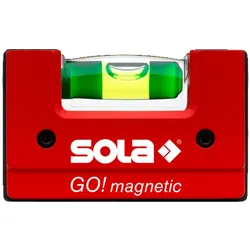 Sola Kompakt Wasserwaage GO! Magnetic magnetisch rot 6,8 cm 01621201