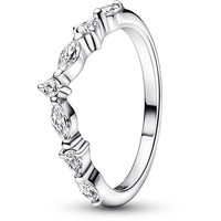 PANDORA Timeless Wishbone Funkelnde Schliffe Ring in Sterling-Silber mit Cubic Zirkonia Timeless Collection, Größe 58, 192390C01-58