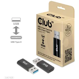 Club 3D USB 3.2 Typ-A auf USB 3.2 Gen1 Typ-C Adapter St./B. schwarz